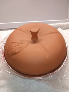 Terra-Cotta Baker Apple Shaped Baking Dutch Oven Dishes By: Open Invitation - Picture 1 of 5