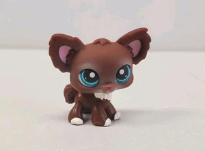 Littlest Pet Shop Langhaar Chihuahua #219 Hasbro LPS 2006 braune blaue Augen - Bild 1 von 5