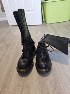 Dr. Martens Black 20 Eye Boots UK5 US6 - Picture 1 of 6