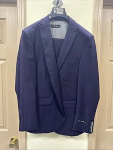 Tazzio Eggplant 3-Piece Suit - 42R Jacket 36 Pants Slim Fit NWT - Picture 1 of 7