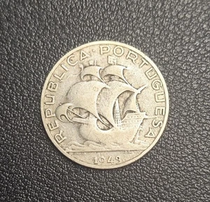 Moneda extranjera de plata Portugal 2 1/2 Escudos 1943  - Imagen 1 de 2