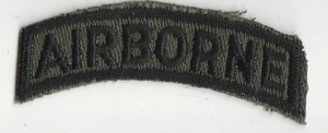 Vietnam Vintage frühe 1. Ausgabe gedämpft auf Twill US Army Airborne Tab Patch - Bild 1 von 2