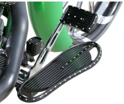 Covingtons Drivers Floorboards - Negro Brillante Motocicleta Bicicleta de Calle C1334-B Foto 1 de 3