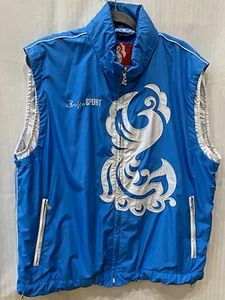 Vintage Bosco Sports  Blue Zip Up Vest RUSSIA Sz 56 Active Wear - Picture 1 of 10