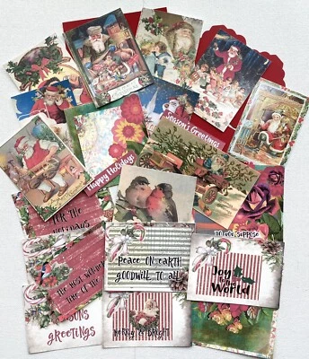 PRMARKET Christmas Scrapbook Paper Christmas Junk Journal Papers Quotes & Ephemera #CX28