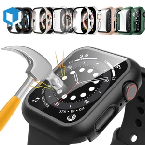 For iWatch Series 10/9/8/7/Ultra Full Tempered Glass Case Cover 41 42 45 46 49mm - Picture 1 of 10