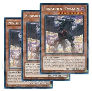 Yugioh - Punishment Dragon x 3 - 1st Edition Secret Rare NM - Free Holo Card - Picture 1 of 1