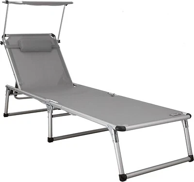 Lettino Spiaggia Prendisole in Alluminio Brandina reclinabile da giardino Lido - Immagine 1 di 4