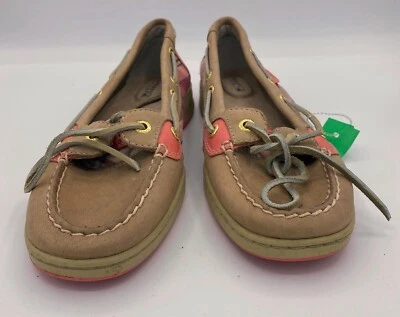SPERRY - Top Sider - Coral&Plaid Accent Boat Shoes For Women's Size 7.5M EUC - Image 1 of 4