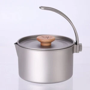 Portable Titanium Camping Pot Hanging Pot Detachable Handle Camping Cookware - Picture 1 of 8