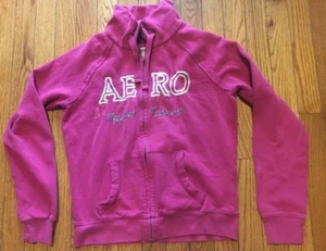 AEROPOSTALE M Women's Jacket Size Medium Zip Down Dark Pink Aero 4232 - Picture 1 of 7