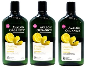 Avalon Organics Clarifying Lemon Shampoo, 11 oz - 3 Pack - Picture 1 of 2