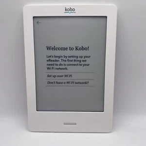 Rakuten Kobo Touch N905B WiFi 6" Inch Ebook E-Reader White Purple Quilt Tablet. - Picture 1 of 7