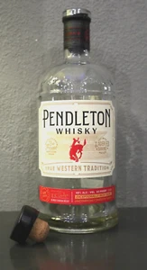 Empty PENDLETON Whiskey Bottle w/ cork topper - Picture 1 of 3