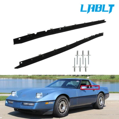 LABLT Ventana Fieltro Barredora Restricción Exterior Para Chevrolet Corvette 1984-1996 Foto 1 de 4