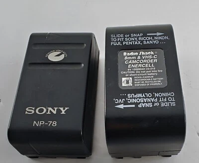 Bateria recarregável Sony NP-78 preta 6 volts 2400mAh Ni-Cd para filmadoras - Imagem 1 de 2