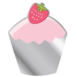 CUPCAKE verspiegelt Wandsticker 1 großes Aufkleber leicht Acryl Spiegel süß - Bild 1 von 2