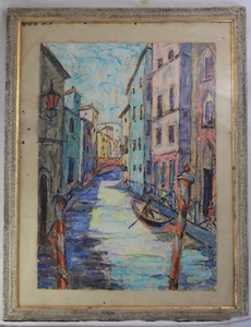 Vintage Original Painting Signed Diego Molleja Aguilar - Venecia - Picture 1 of 12