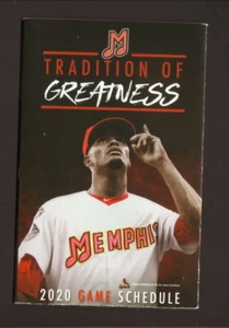 2020 Memphis Redbirds Pocket Schedule AutoZone Cardinals Affiliate Pacific Coast - Bild 1 von 2