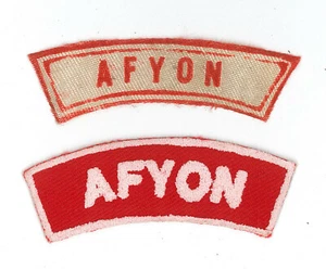 OLD SCOUTS OF TURKEY - TURKIYE AFYON SCOUT COUNCIL SHOULDER PATCH (2 VAR) - Picture 1 of 2