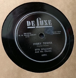 OTIS WILLIAMS and his Charms Ivory Tower / In Paradise1956 Deluxe 6093 strong VG - Picture 1 of 2