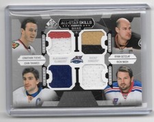 2015-16 UD SP GAME USED TOEWS-GETZLAF-TAVARES-NASH ALL STAR SKILLS FABRICS QUAD