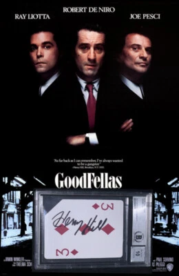 Henry Hill "Goodfellas MOB" Signed Playing Poker Card Auto Beckett BAS 10 Mint - Image 1 of 4