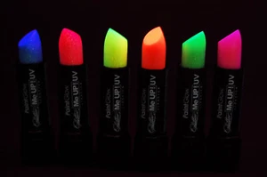 Lakeland Cosmetics UV Blacklight Reactive Sparkling Luminous Glitter Lipstick - Picture 1 of 17