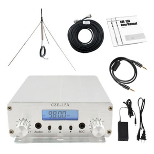 15W FM Radio Transmitter Broadcast Wireless Stereo Station 88-108Mhz CZE-15A - Picture 1 of 2