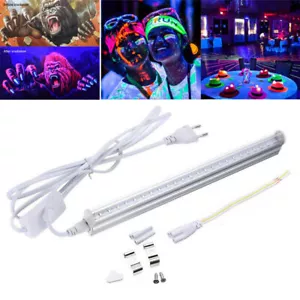 1FT 5W UV LED Röhre Schwarzlicht Schwarzlichtröhre Party Club Dekor+EU-Stecker - Bild 1 von 11