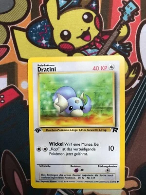 Dratini 1. Edition 53/82 Team Rocket deutsch Pokemon Karten NM - Bild 1 von 2