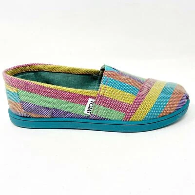 Toms Classics Pink Tropic Youth Slip On Casual Flats Shoes - Image 1 of 4