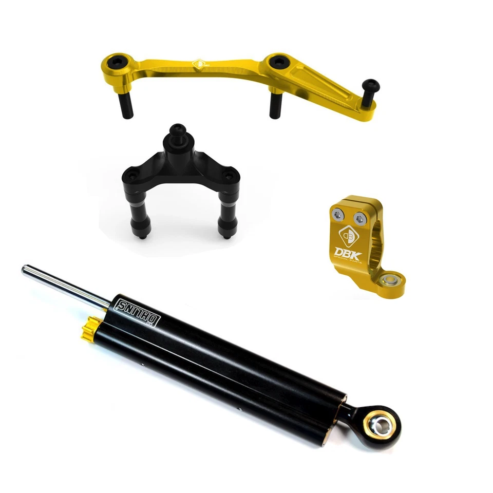Kit Amortiguador Dirección DBK Triumph Speed Triple 1200RS Negro Ohlins - Dorado-Dorado Foto 1 de 1