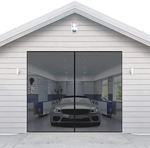 Magnetic Garage Door Screen 1 Car 9x7 ft Single Garage Door Mesh Screen Curtain - Picture 1 of 9