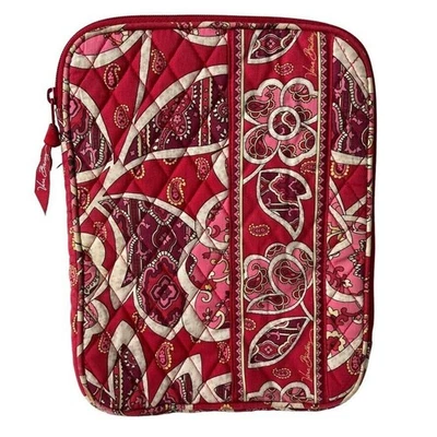 Vera Bradley Rosy Posies Tablet Sleeve eReader Cover Quilted Red Pink Case - Image 1 of 4