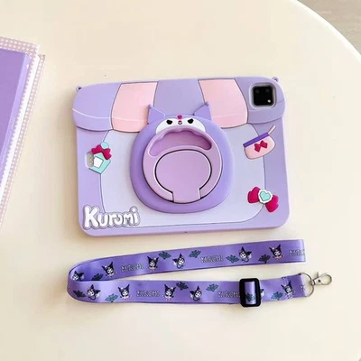 Kuromi Kid Stand Case Cover For iPad 11th A16 10th 10.9" 9 8 mini 7 6 Air Pro 11 - Image 1 of 4