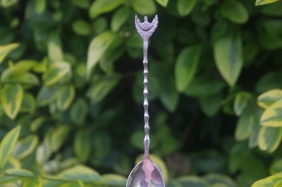 Vintage Solid Silver Spoon 13g Thistle Plant Souvenir Scottish Scotland Gift - Image 1 of 4