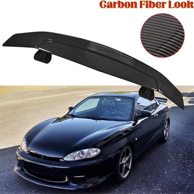 52" Carbon Fiber Spoiler Wing+Rear Trunk Wing GT Style For Hyundai Tiburon 97-08 - Image 1 of 4