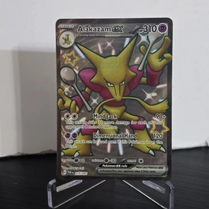 Pokemon Alakazam ex 215/091 Destino Paldeo Full Art Shiny Raro Holo quasi nuovo - Foto 1 di 3