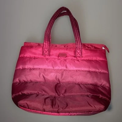 UGG Australia Red Ombre Krystal Puffer Tote Handbag Purse Shoulder Travel Bag - Image 1 of 4