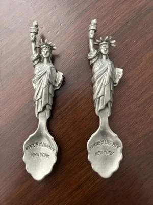 Statue of Liberty souvenir Pewter Spoons - Image 1 of 3