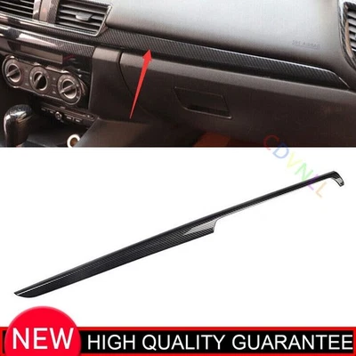 Cubierta de tira de instrumentos de consola central de fibra de carbono para Mazda 3 Axela 2014-2016 Foto 1 de 4