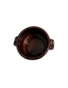 Vintage West Bend Brown Glazed Stoneware Bean Pot Crock – USA Made – 2 Handles  - Picture 1 of 12