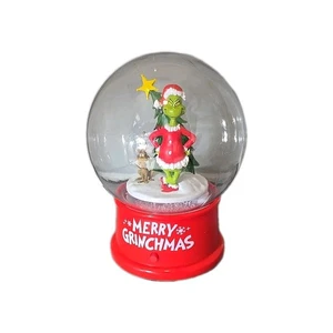 Dr Seuss"Merry Grinchmas"The Grinch & Max Gemmy 5 Songs Music Blowing Snow Globe - Picture 1 of 7