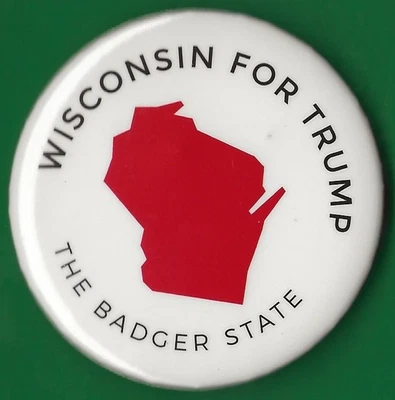 2016 Donald Trump - 2.25" / "OFFICIAL - Wisconsin" Presidential Campaign Button - Image 1 of 2