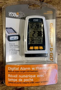 Lewis N Clark Linterna Digital Viaje Despertador Blanco LED #2064 Nuevo y Precintado - Imagen 1 de 3
