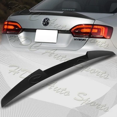Para 2011-2018 Volkswagen Jetta MK6 W-Power preto fosco estilo V porta-malas asa spoiler - Imagem 1 de 4