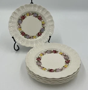 VNTG Copeland Spode Rose Briar Set Of (6) 6 5/8” Bread & Butter Plates England - Picture 1 of 12