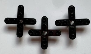 67737 LEGO Parts Aircraft Propeller 4 Blades BLACK (x3) - Picture 1 of 2