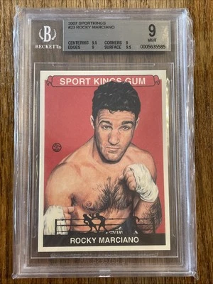 2007 Sportkings Series A #23 Rocky Marciano SP SSP BOXING LEGEND BGS 9 Mint - Image 1 of 4